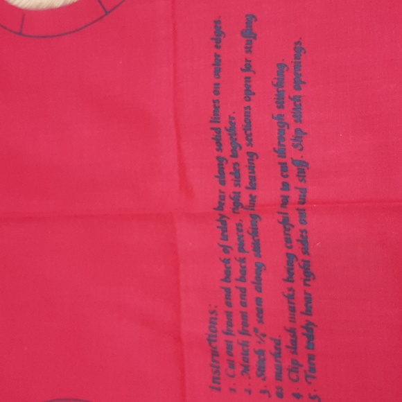 2 VINTAGE Cut/Sew Panels Hallmark Christmas Bear Pillow & BOZO Clown Hand Puppet - Picture 5 of 11